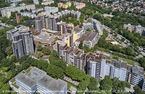 06.07.2021 - Marx-Zentrum und Karl-Marx-Ring 52-62 und Studentenwohnheim in Neuperlach