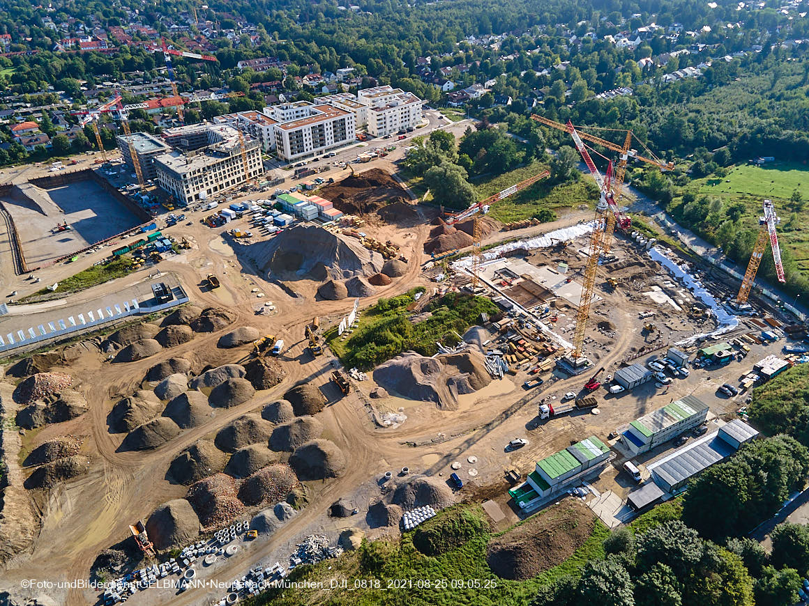 25.08.2020 - Luftaufnahmen von der Baustelle PandionVerde in Neuperlach