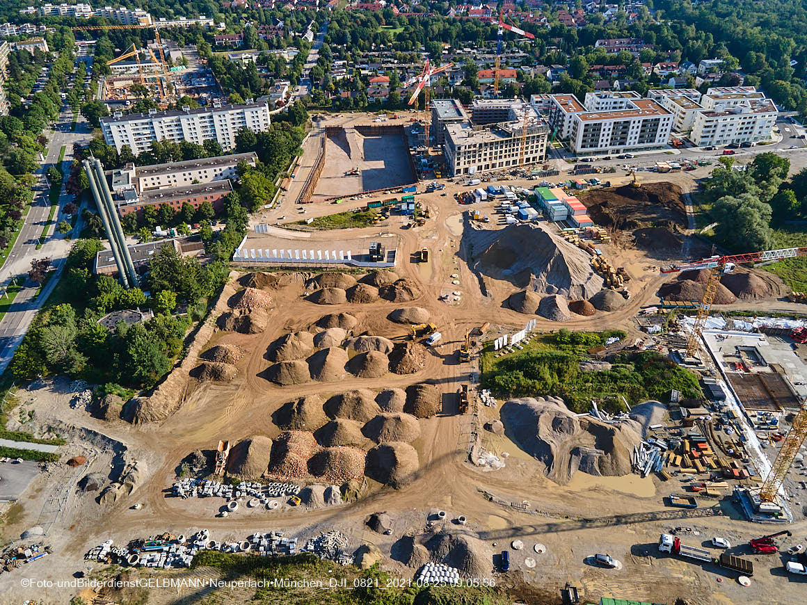25.08.2020 - Luftaufnahmen von der Baustelle PandionVerde in Neuperlach