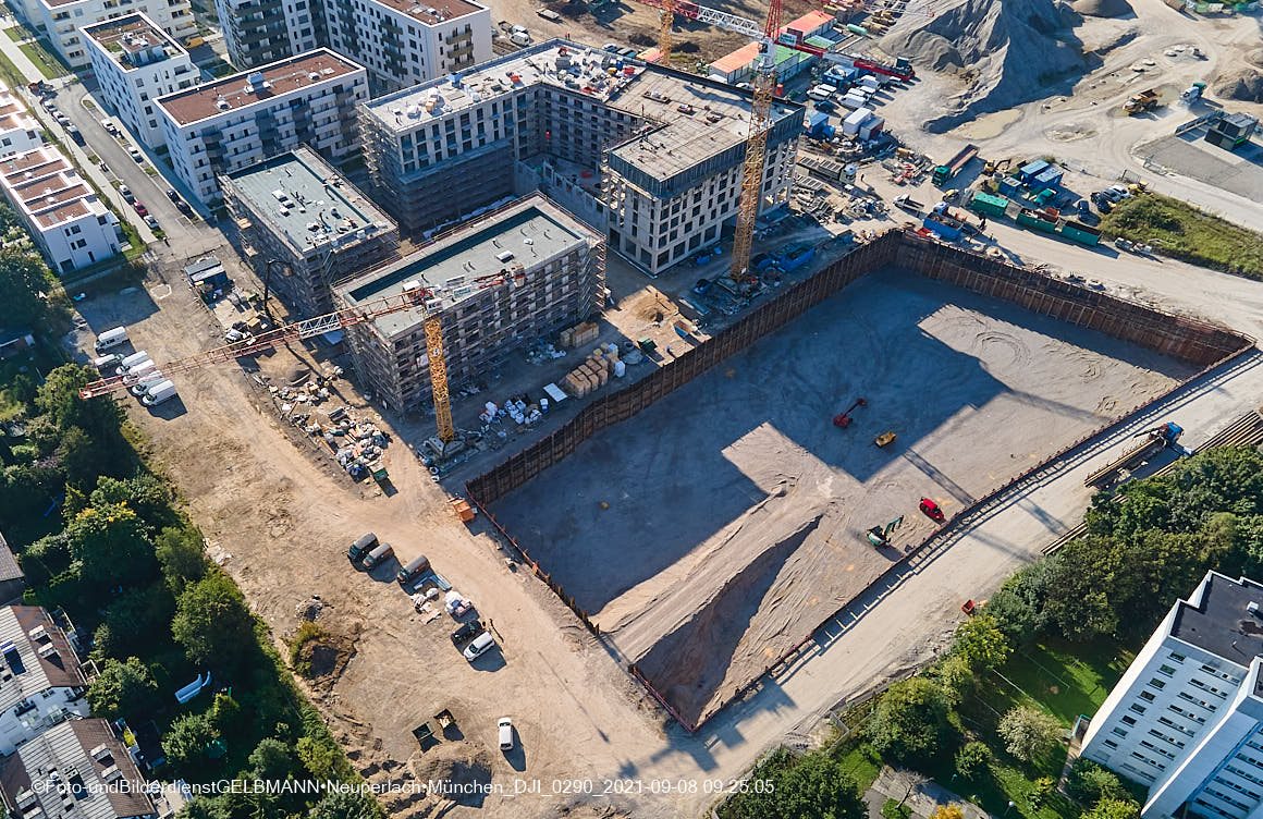 08.09.2021 - Baustelle Alexisquartier in Neuperlach
