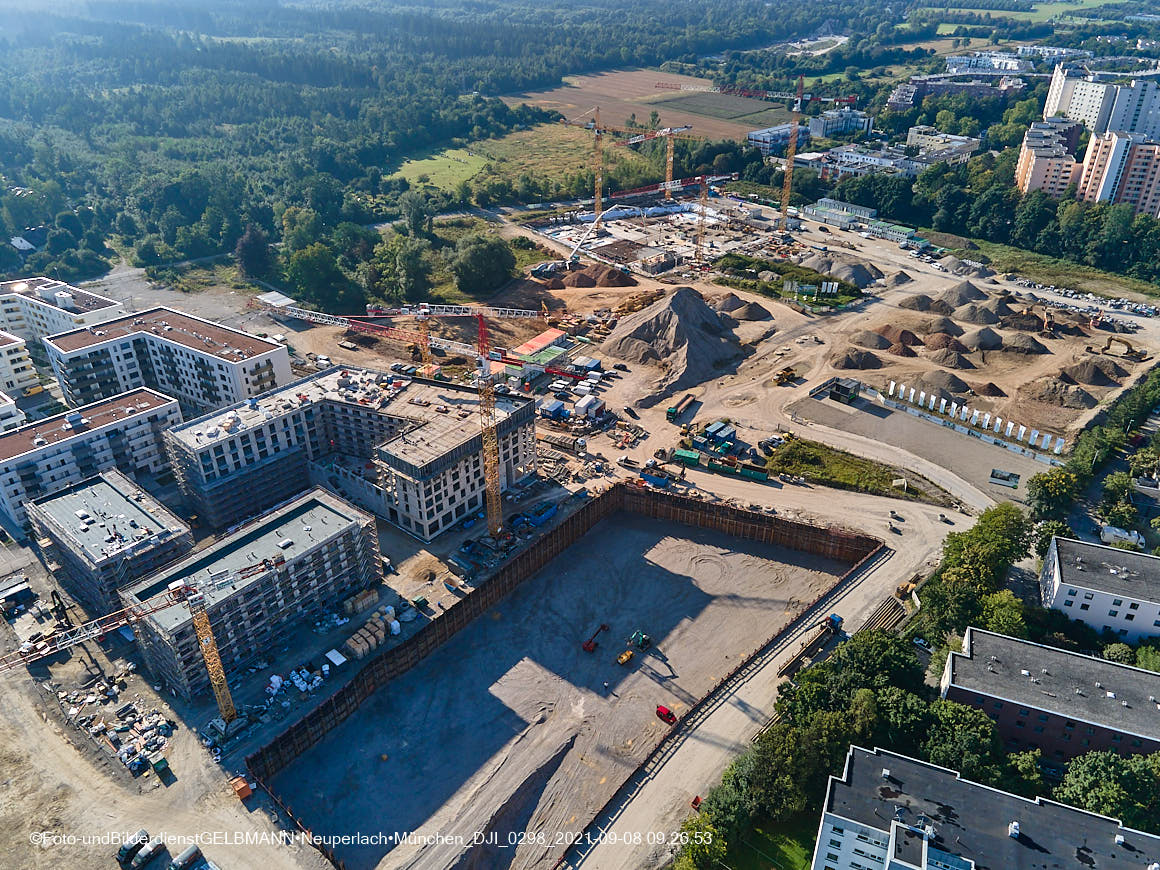 08.09.2021 - Baustelle Alexisquartier in Neuperlach