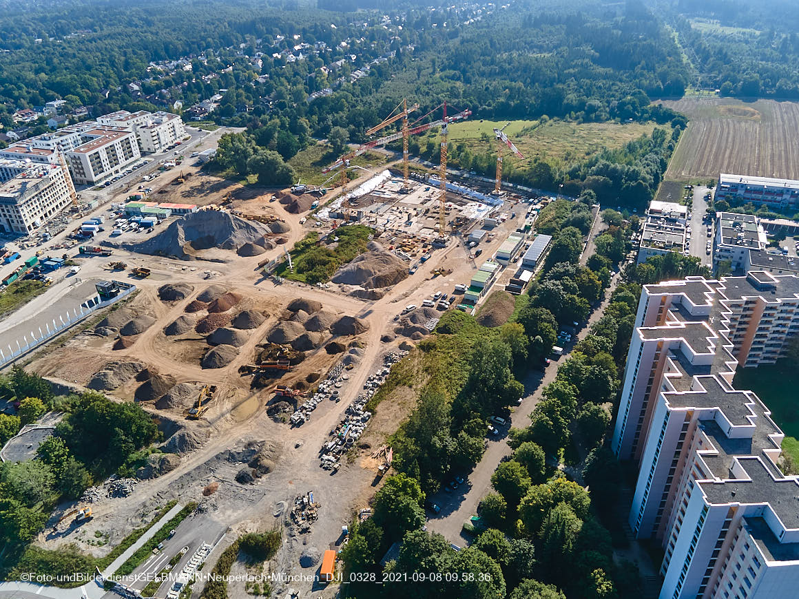 08.09.2021 - Baustelle Alexisquartier in Neuperlach