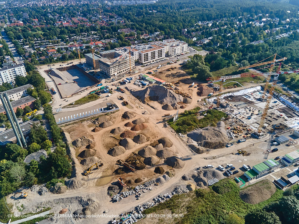 08.09.2021 - Baustelle Pandionveerde in Neuperlach