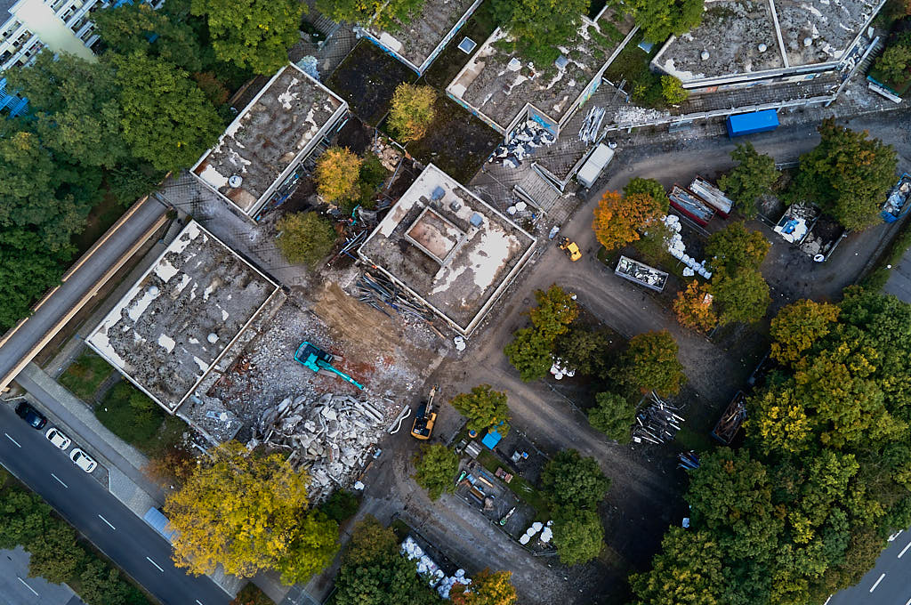 27.09.2021 - Abrissbegin des Quiddezentrums in Neuperlach