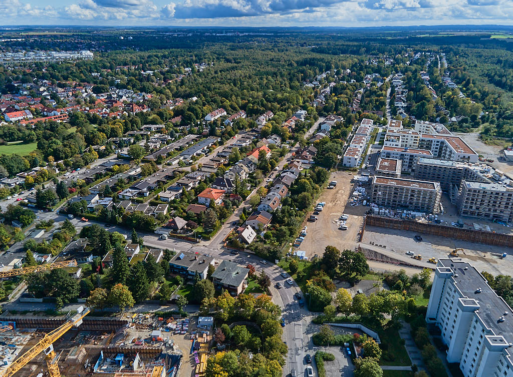 01.10.2021 - Groß-Baustelle Alexisquartier in München Neuperlach