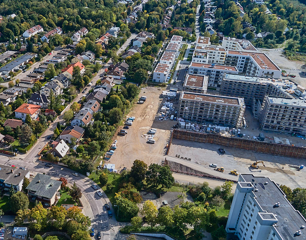 01.10.2021 - Groß-Baustelle Alexisquartier in München Neuperlach