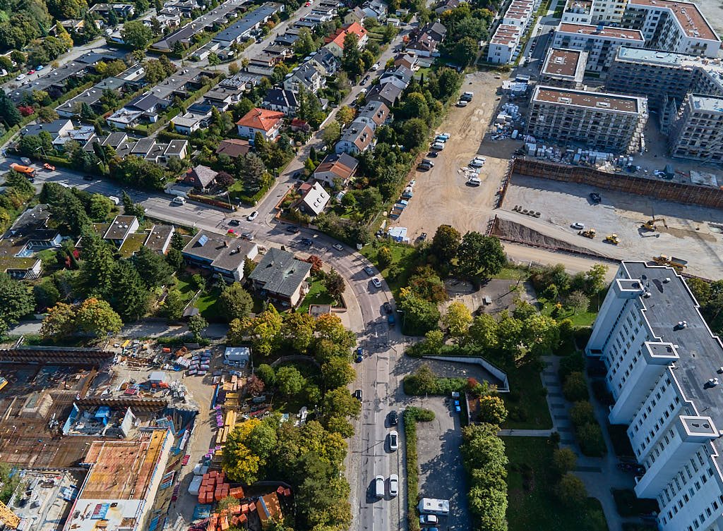 01.10.2021 - Groß-Baustelle Alexisquartier in München Neuperlach