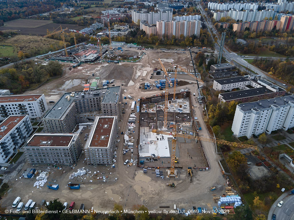 05.11.2021 - Baustelle Alexisquartier „Das Duett” in Neuperlach