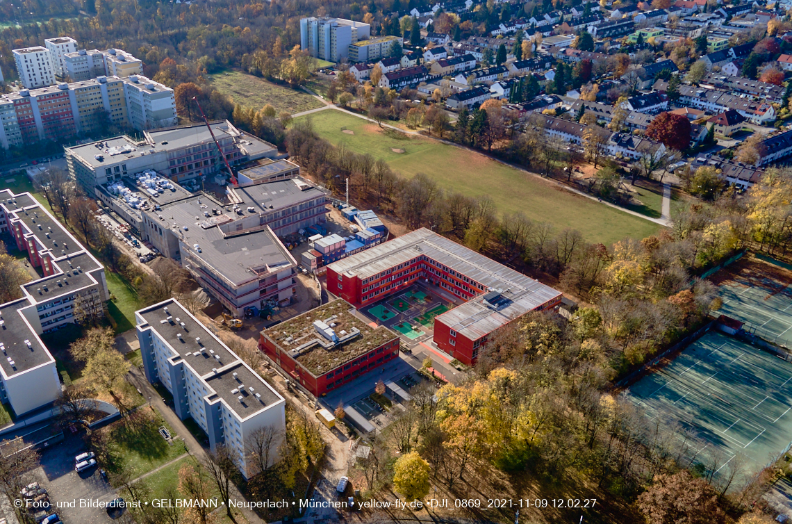 09.11.2021 - Baustelle Schule am Strehleranger Neuperlach