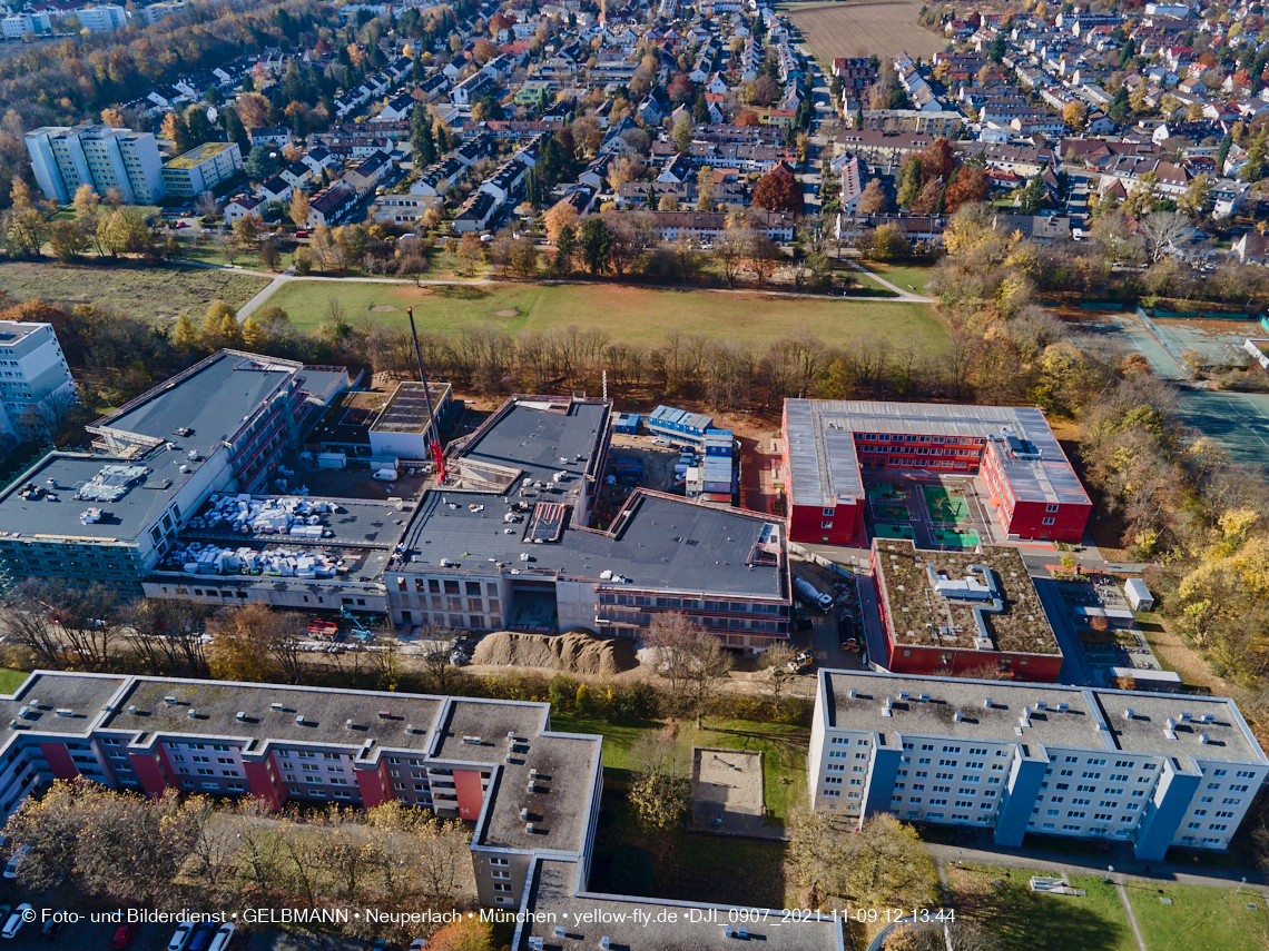 09.11.2021 - Baustelle Schule am Strehleranger Neuperlach