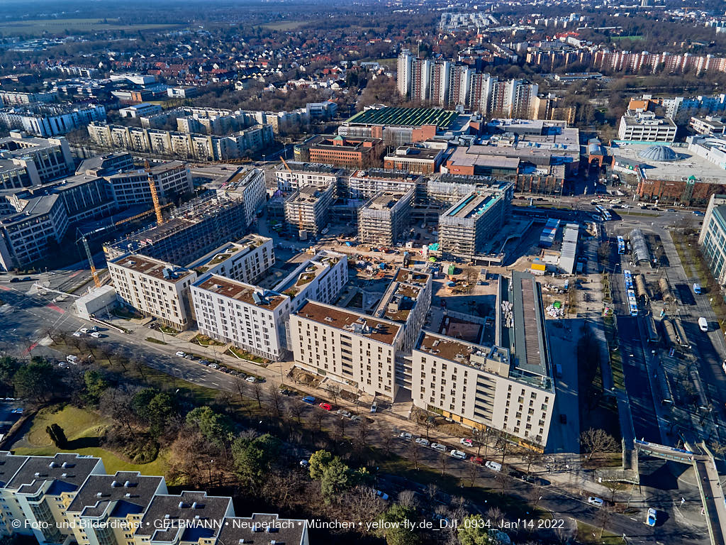 14.01.2022 - Baustelle Perlach Plaza in Neuperlach