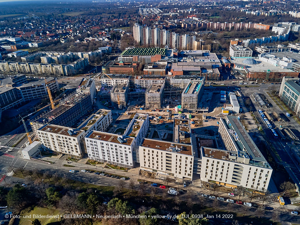 14.01.2022 - Baustelle Perlach Plaza in Neuperlach