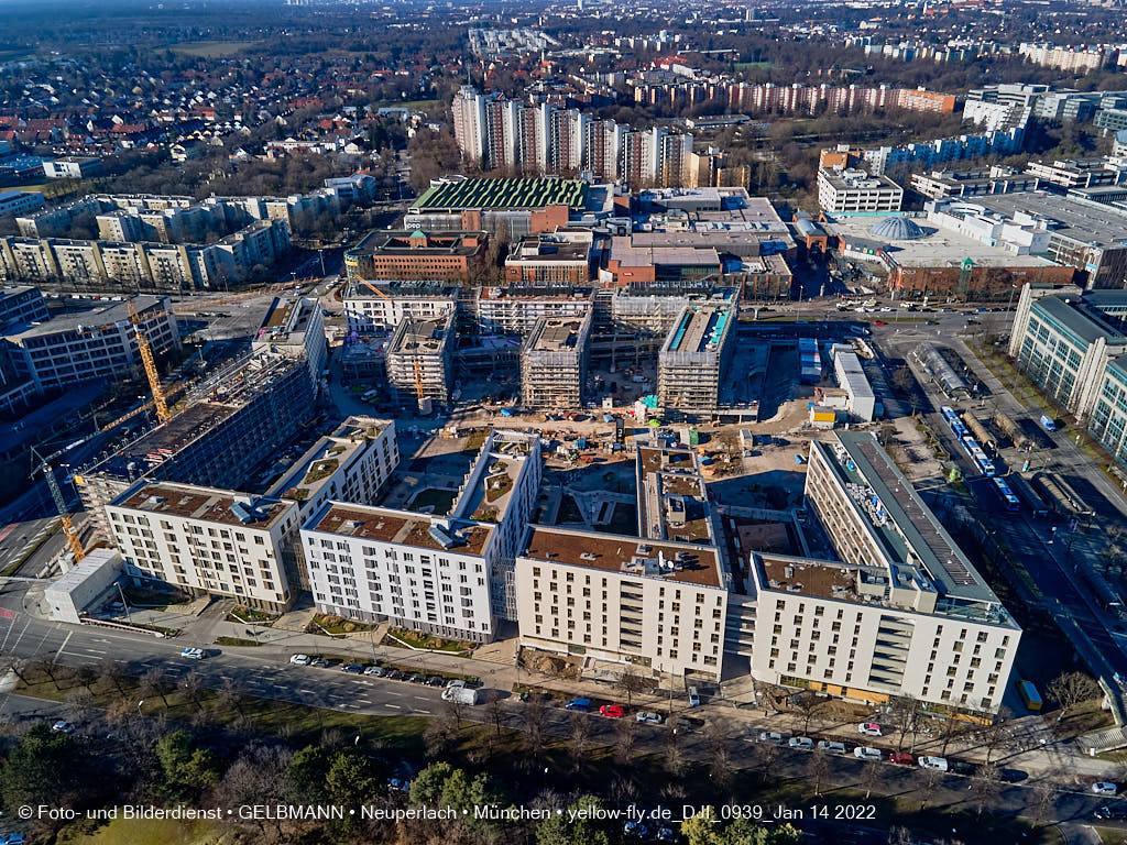 14.01.2022 - Baustelle Perlach Plaza in Neuperlach