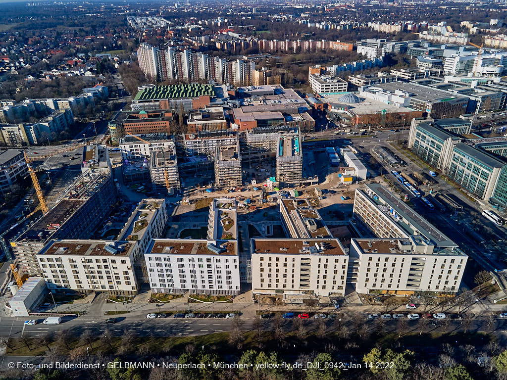 14.01.2022 - Baustelle Perlach Plaza in Neuperlach