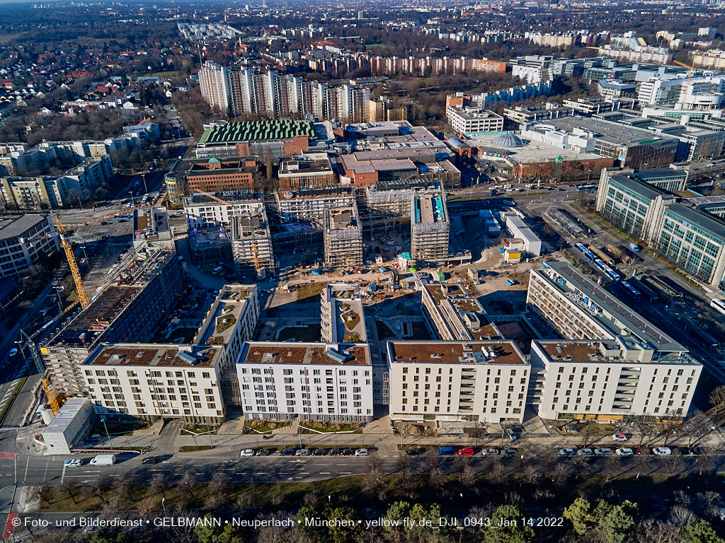 14.01.2022 - Baustelle Perlach Plaza in Neuperlach