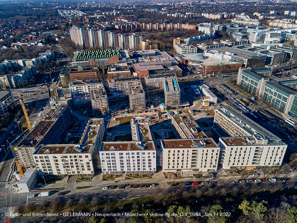 14.01.2022 - Baustelle Perlach Plaza in Neuperlach