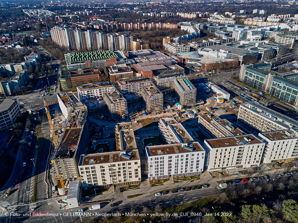 14.01.2022 - Baustelle Perlach Plaza in Neuperlach