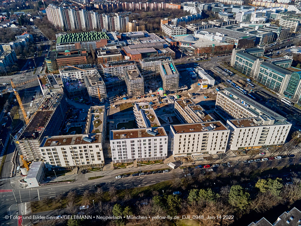 14.01.2022 - Baustelle Perlach Plaza in Neuperlach