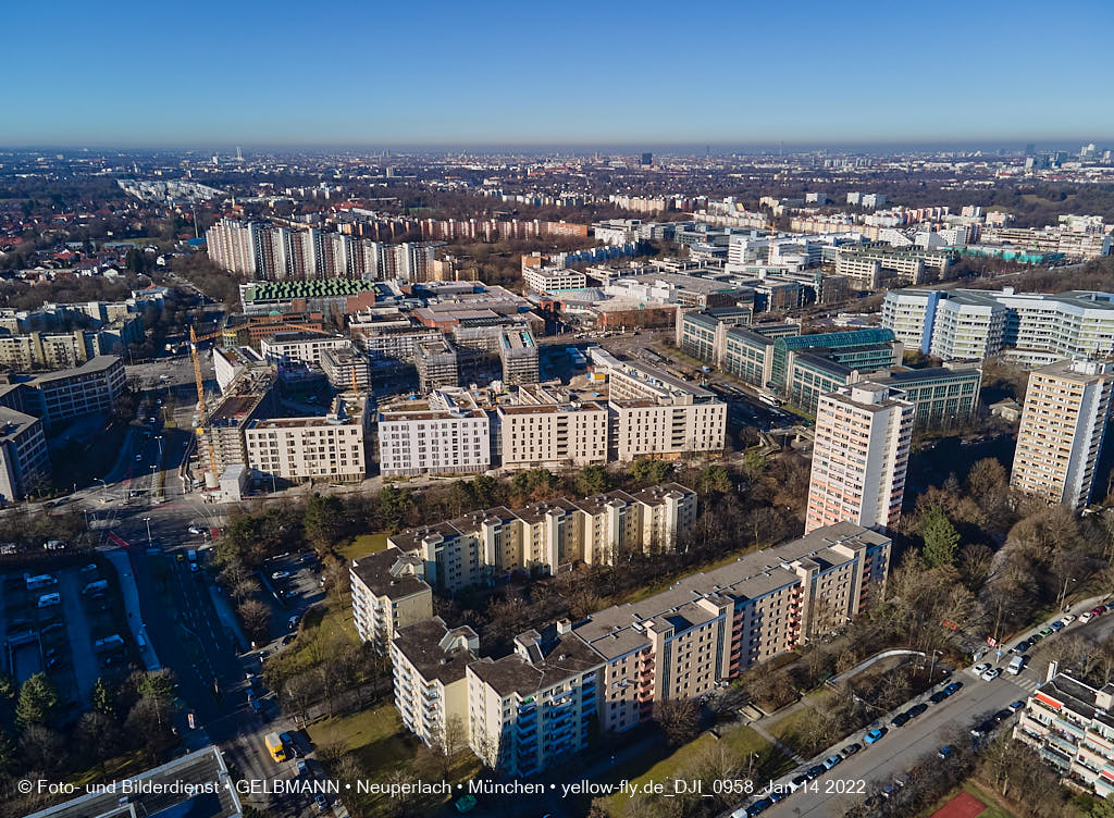14.01.2022 - Baustelle Perlach Plaza in Neuperlach