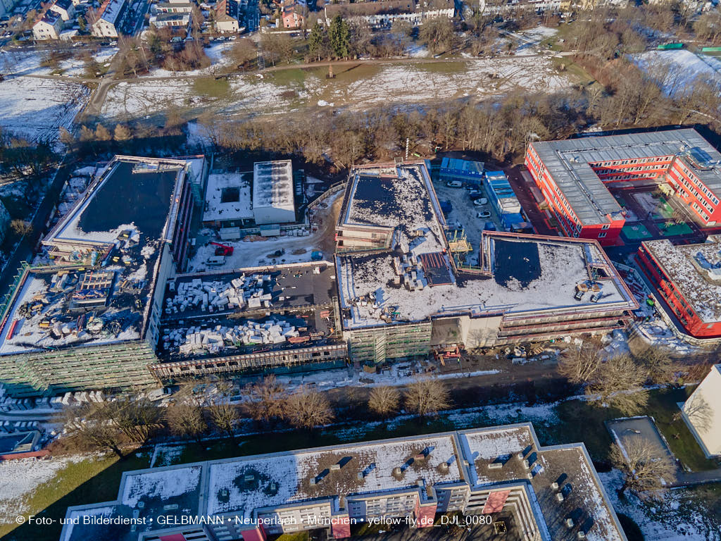 21.01.2022 - Baustelle Schule am Strehleranger in Neuperlach