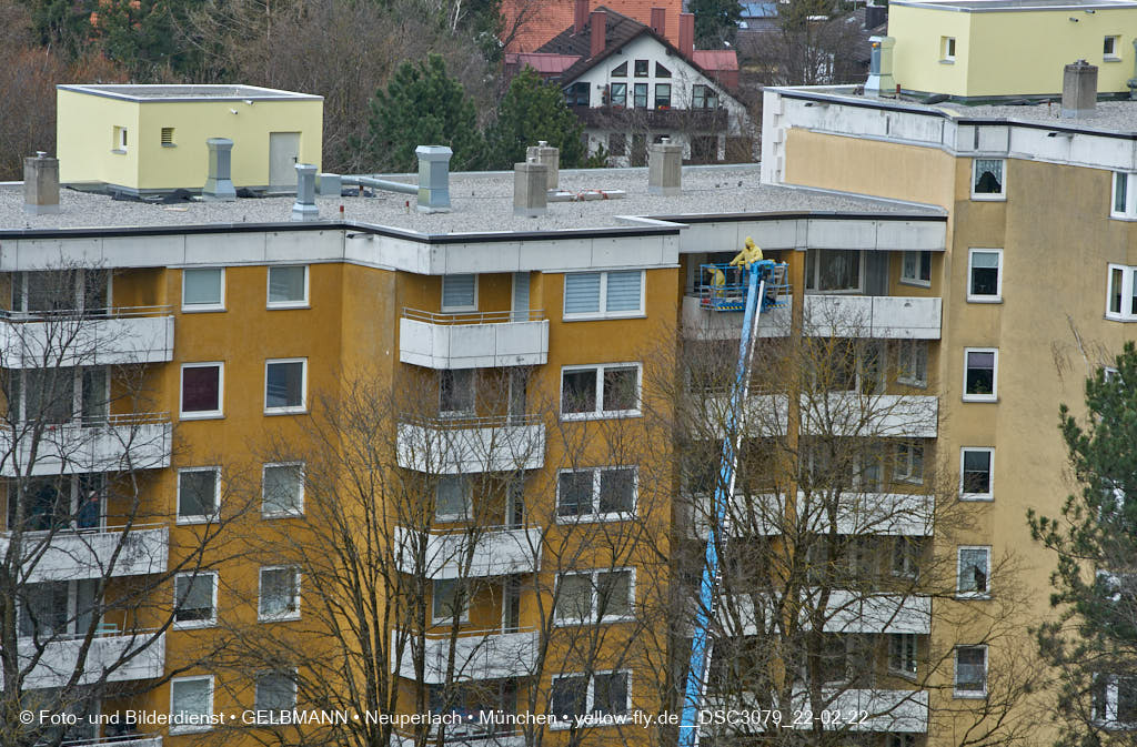 22.02.2022 - Kreissäge an der Großsanierung am Karl-Marx-Ring