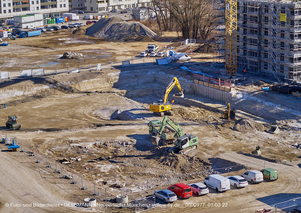 02.03.2022 - Neue Baugruben auf dem Piederstorfer Gelände