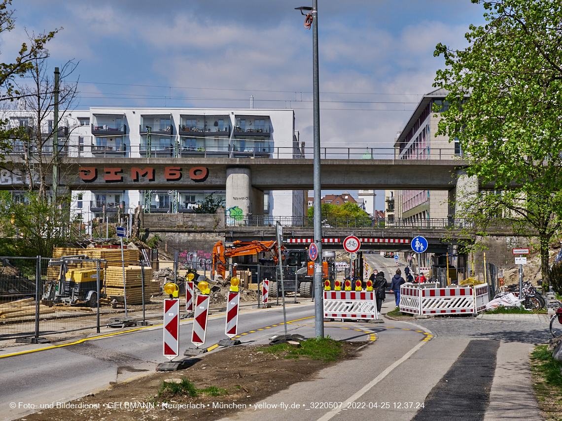 25.04.2022 - Neubau der Eisenbahnbrücke in der Balanstraße