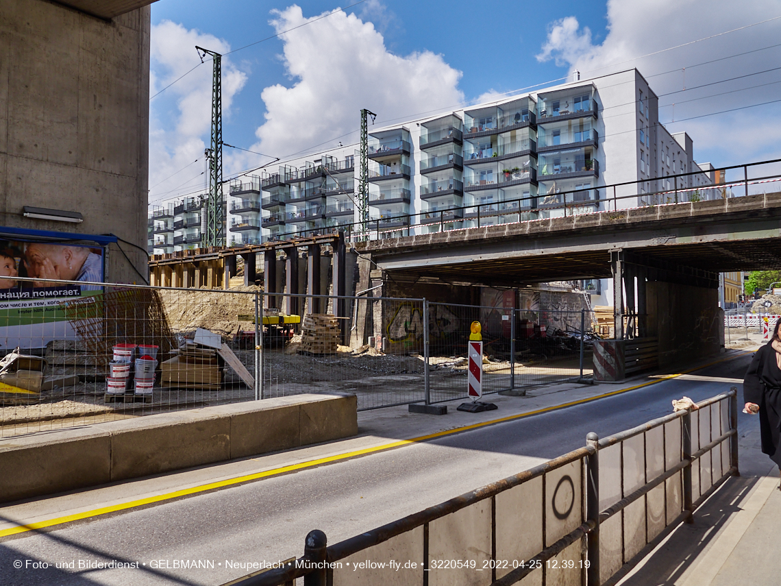 25.04.2022 - Neubau der Eisenbahnbrücke in der Balanstraße