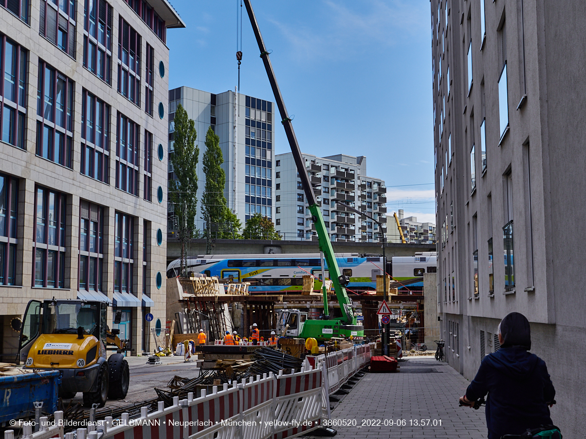 06.09.2022 - Neubau der Eisenbahnbrücke in der Balanstraße