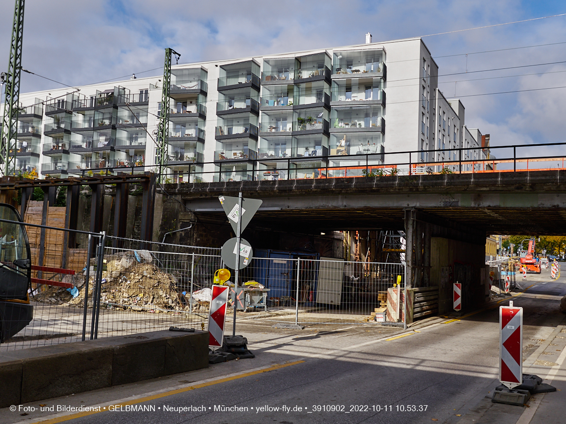 11.10.2022 - Neubau der Eisenbahnbrücke in der Balanstraße