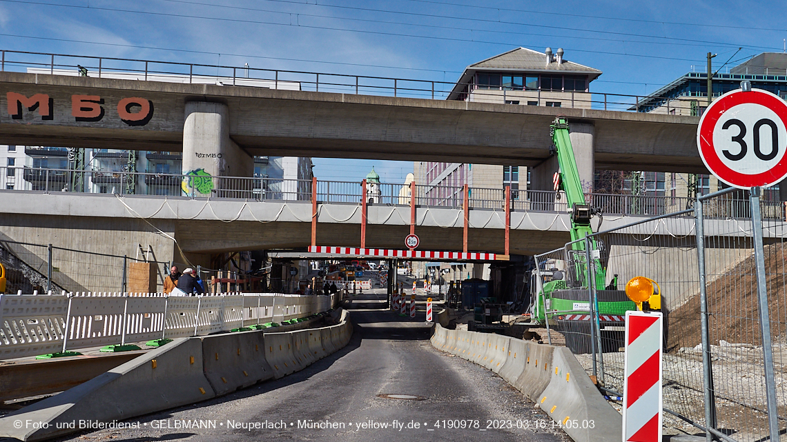 16.03.2023 - Neubau der Eisenbahnbrücke in der Balanstraße