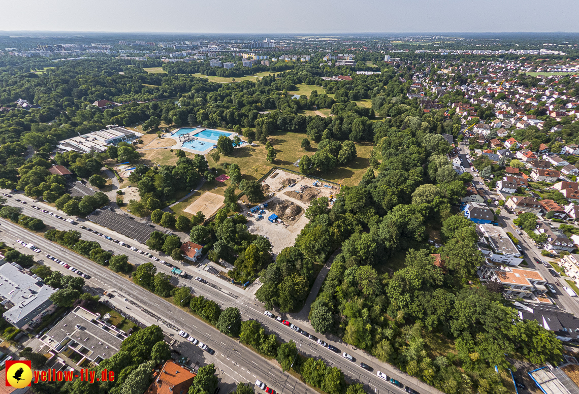 22.06.2023 - Baustelle Geothermie im Michaelibad in Berg am Laim und Neuperlach