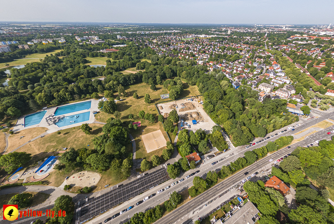 22.06.2023 - Baustelle Geothermie im Michaelibad in Berg am Laim und Neuperlach