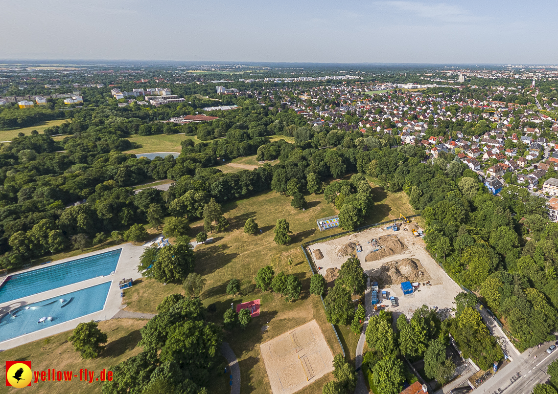 22.06.2023 - Baustelle Geothermie im Michaelibad in Berg am Laim und Neuperlach