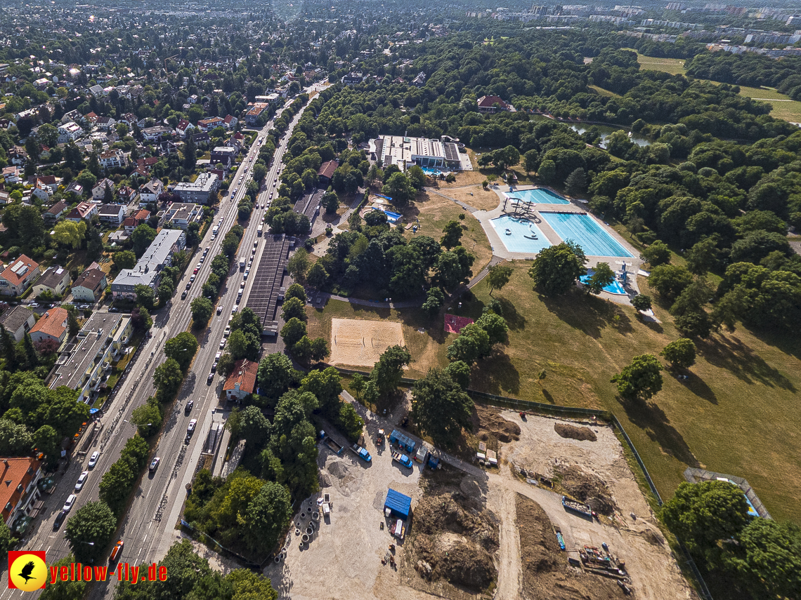 22.06.2023 - Baustelle Geothermie im Michaelibad in Berg am Laim und Neuperlach