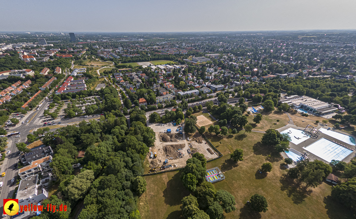 22.06.2023 - Baustelle Geothermie im Michaelibad in Berg am Laim und Neuperlach