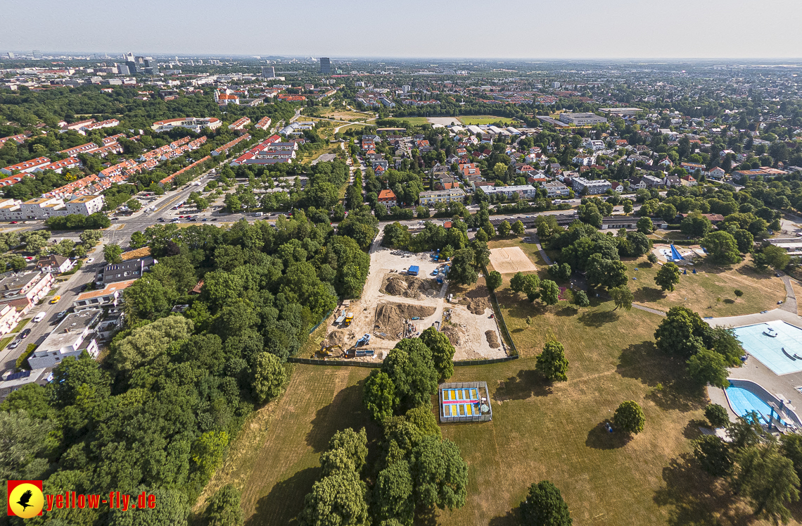 22.06.2023 - Baustelle Geothermie im Michaelibad in Berg am Laim und Neuperlach