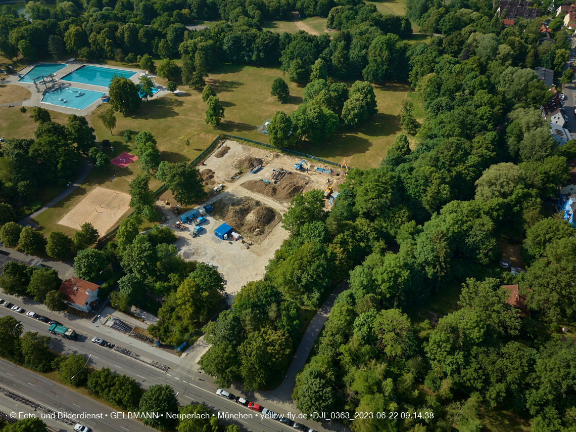 22.06.2023 - Baustelle Geothermie im Michaelibad in Berg am Laim und Neuperlach