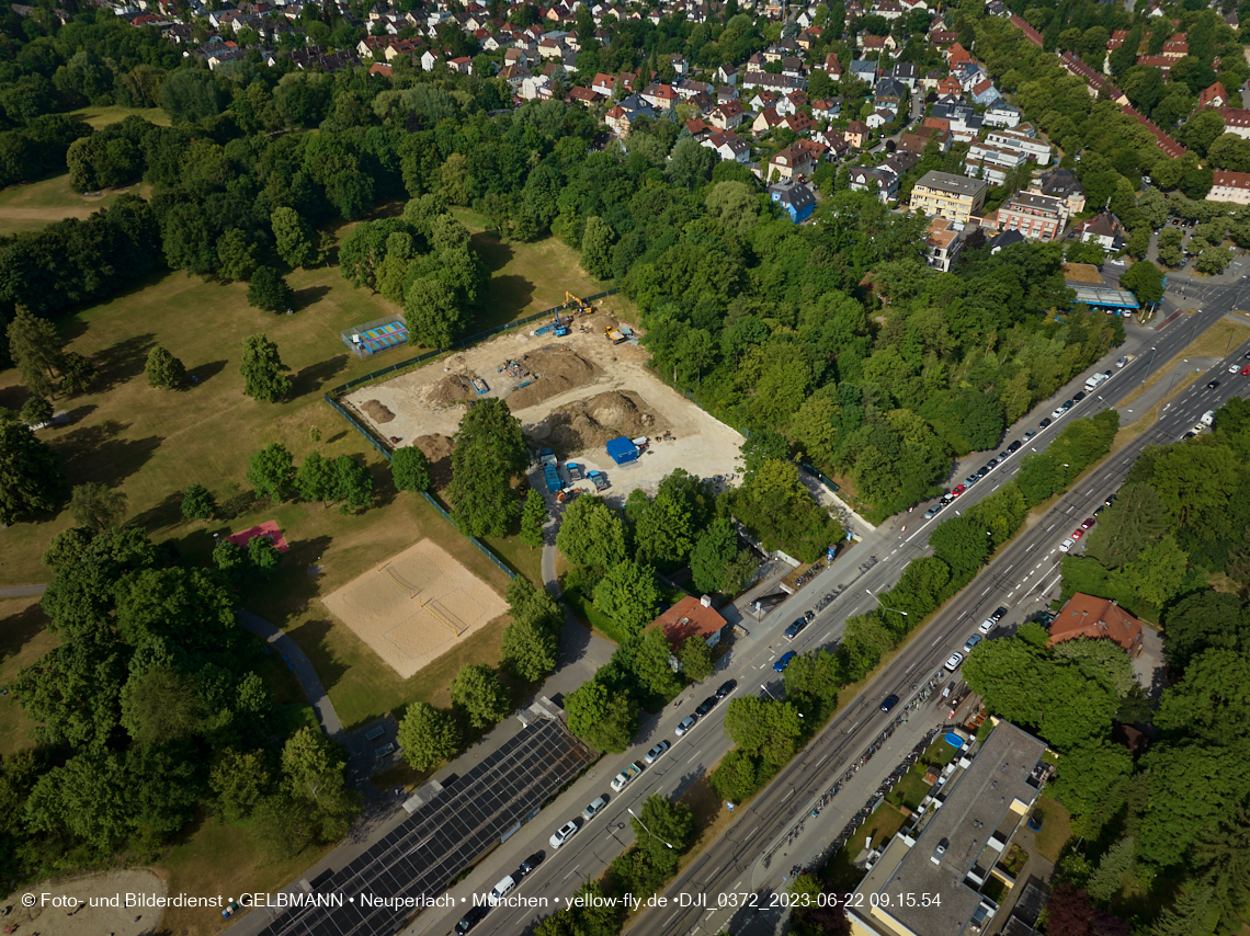22.06.2023 - Baustelle Geothermie im Michaelibad in Berg am Laim und Neuperlach