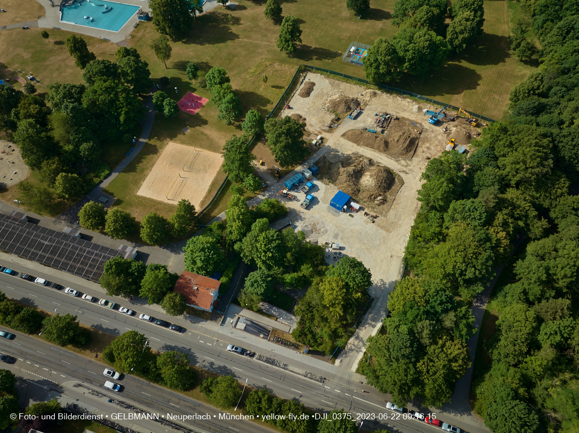 22.06.2023 - Baustelle Geothermie im Michaelibad in Berg am Laim und Neuperlach
