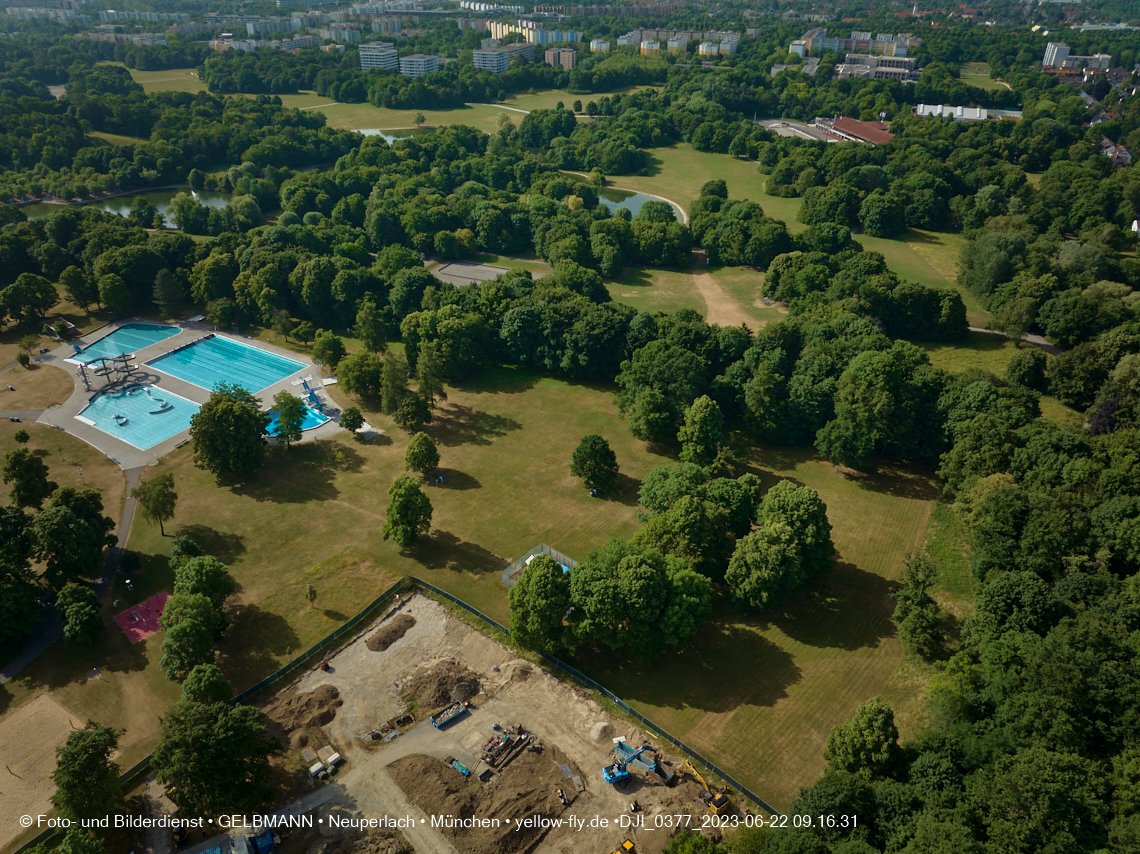 22.06.2023 - Baustelle Geothermie im Michaelibad in Berg am Laim und Neuperlach