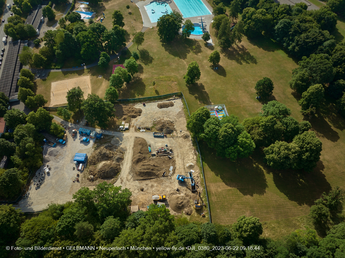 22.06.2023 - Baustelle Geothermie im Michaelibad in Berg am Laim und Neuperlach