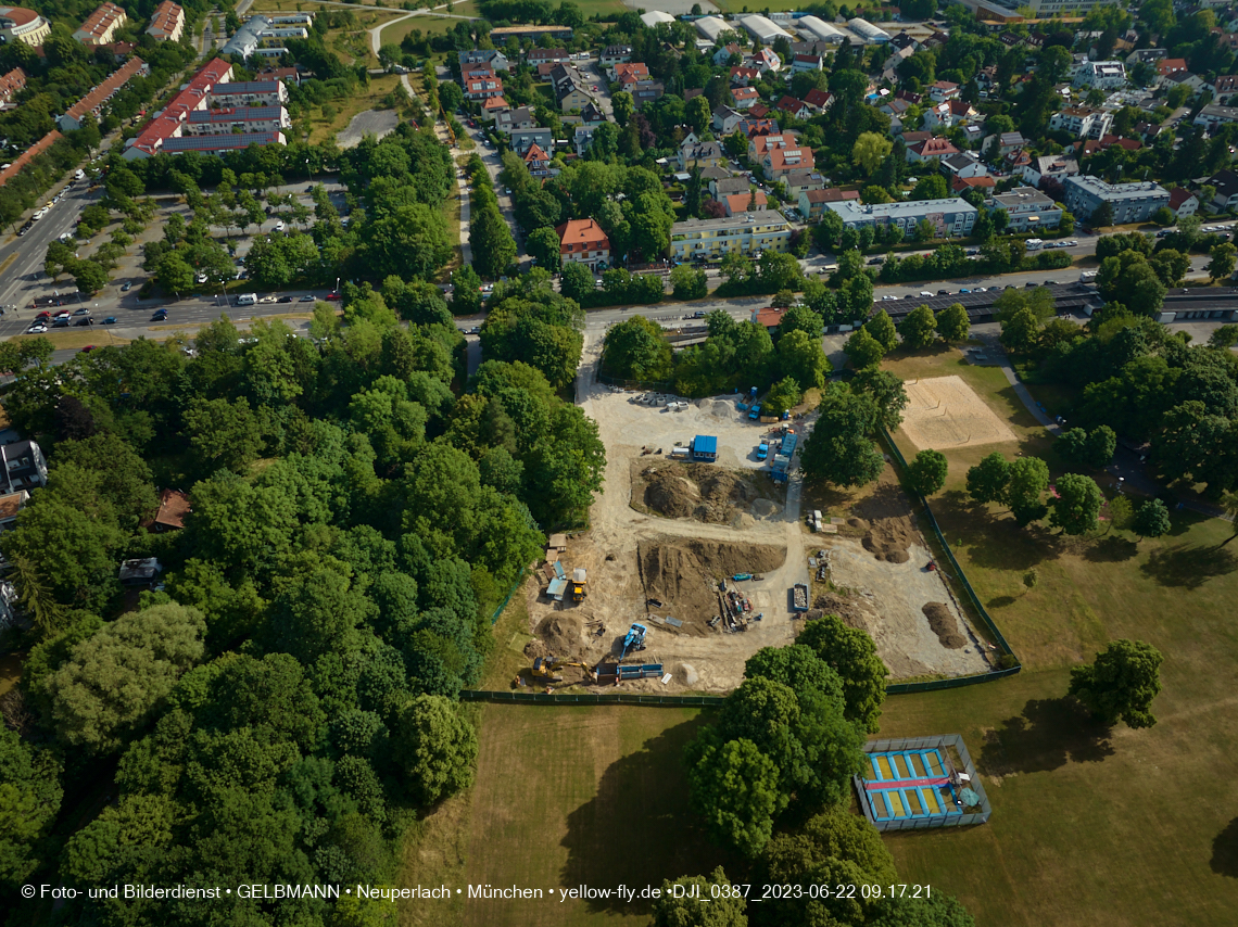 22.06.2023 - Baustelle Geothermie im Michaelibad in Berg am Laim und Neuperlach