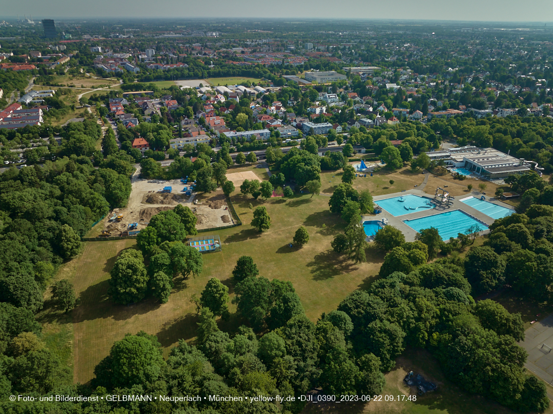 22.06.2023 - Baustelle Geothermie im Michaelibad in Berg am Laim und Neuperlach