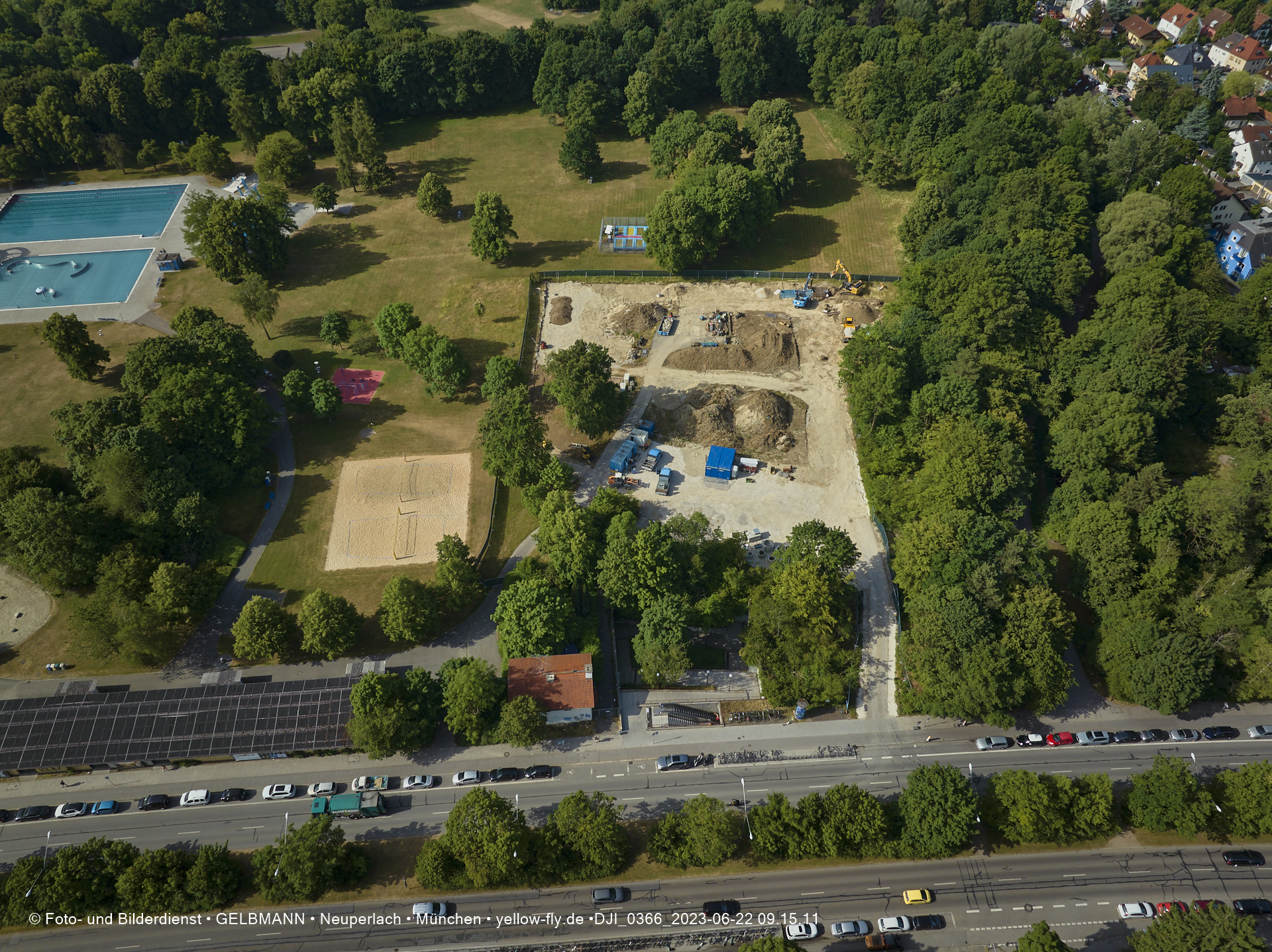 22.06.2023 - Baustelle Geothermie im Michaelibad in Berg am Laim und Neuperlach