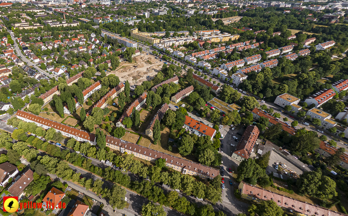 22.06.2023 - Baustelle Maikäfersiedlung zwischen Berg am Laim und Neuperlach