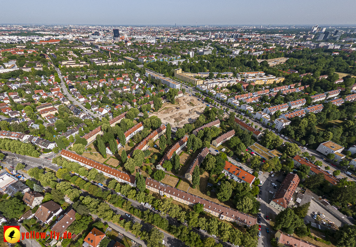 22.06.2023 - Baustelle Maikäfersiedlung zwischen Berg am Laim und Neuperlach