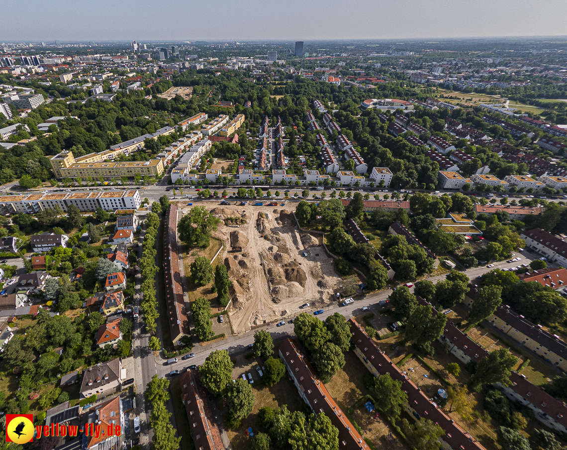 22.06.2023 - Baustelle Maikäfersiedlung zwischen Berg am Laim und Neuperlach