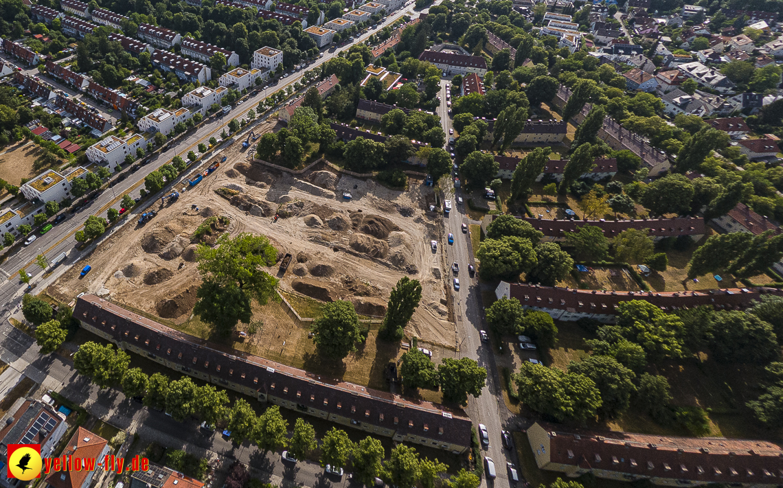 22.06.2023 - Baustelle Maikäfersiedlung zwischen Berg am Laim und Neuperlach