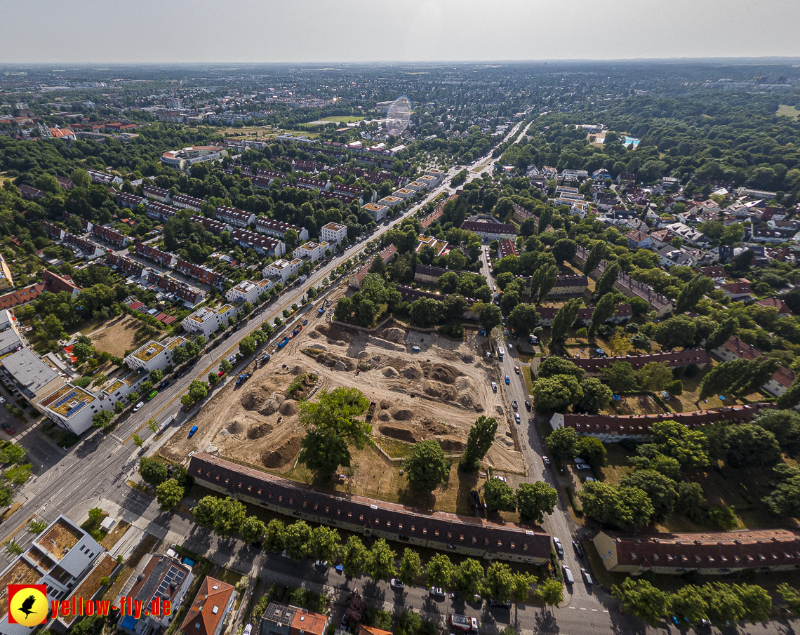 22.06.2023 - Baustelle Maikäfersiedlung zwischen Berg am Laim und Neuperlach
